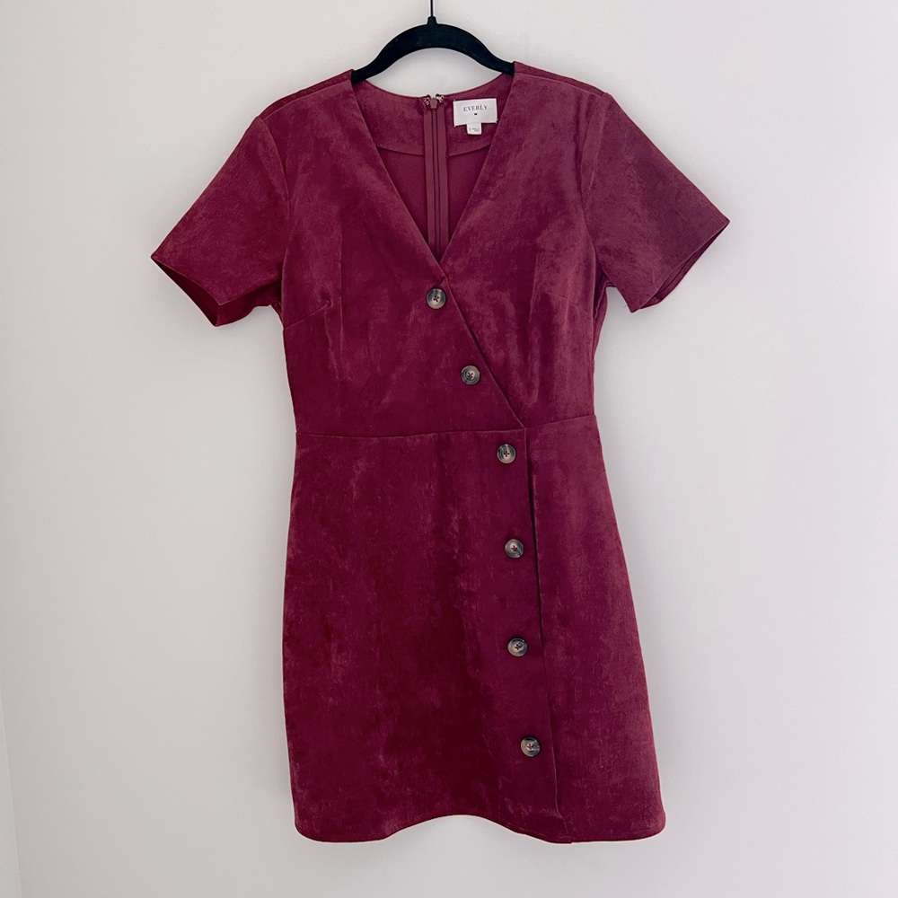 Everly red corduroy dress size small